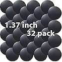 SALEX Cell Phone Metal Stickers 1.37 inch for Magnetic Car Mount. Replacement Set of 32 Mini Magnet Metal Plates. Silver Car Sticky Small Round Iron