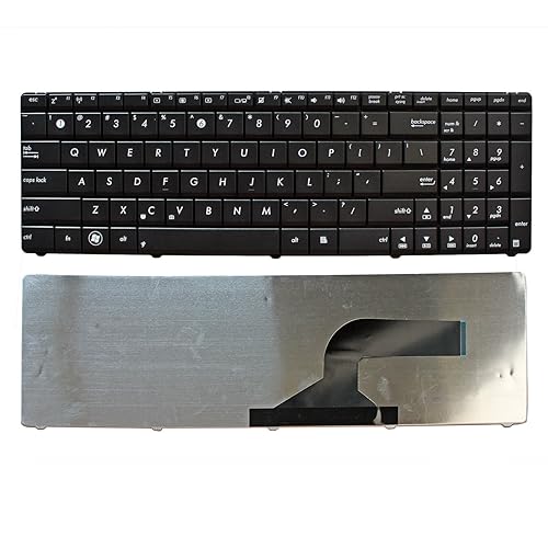 ndliulei US Black Keyboard Replacement for ASUS Laptops, PS/2 Connectivity, 104 Keys, QWERTY Layout
