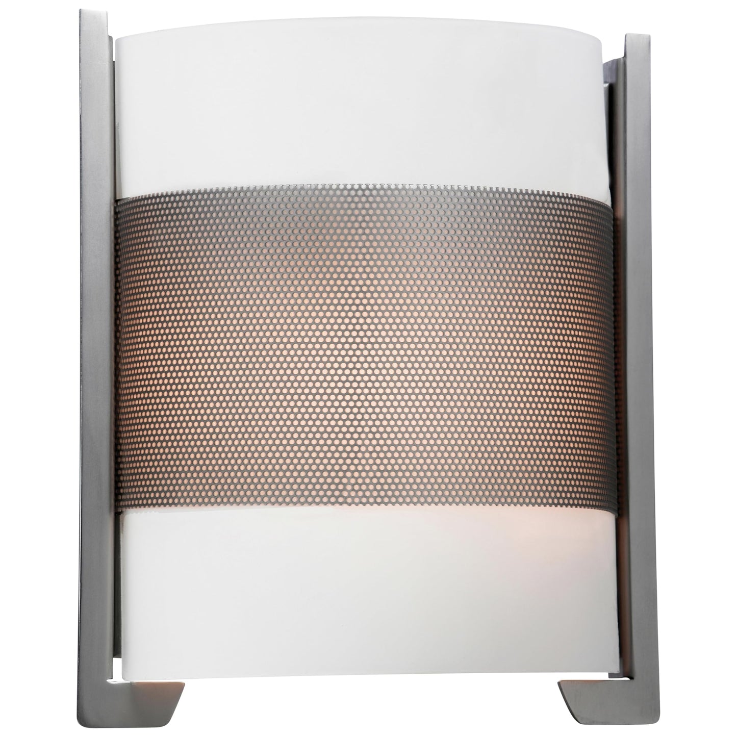 Access 20739-BS/OPL Contemporary Modern Two Light Wall Fixture from Iron Collection in Pewter, Nickel, Silver Finish, 10.00 inches