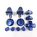 Aluminium Metal Full Set Button ABXY D-pad Direction Key L1 R1 L2 R2 Trigger Buttons Joysticks Thumb Sticks Cap for PS4 Slim JDS-040 JDS 040