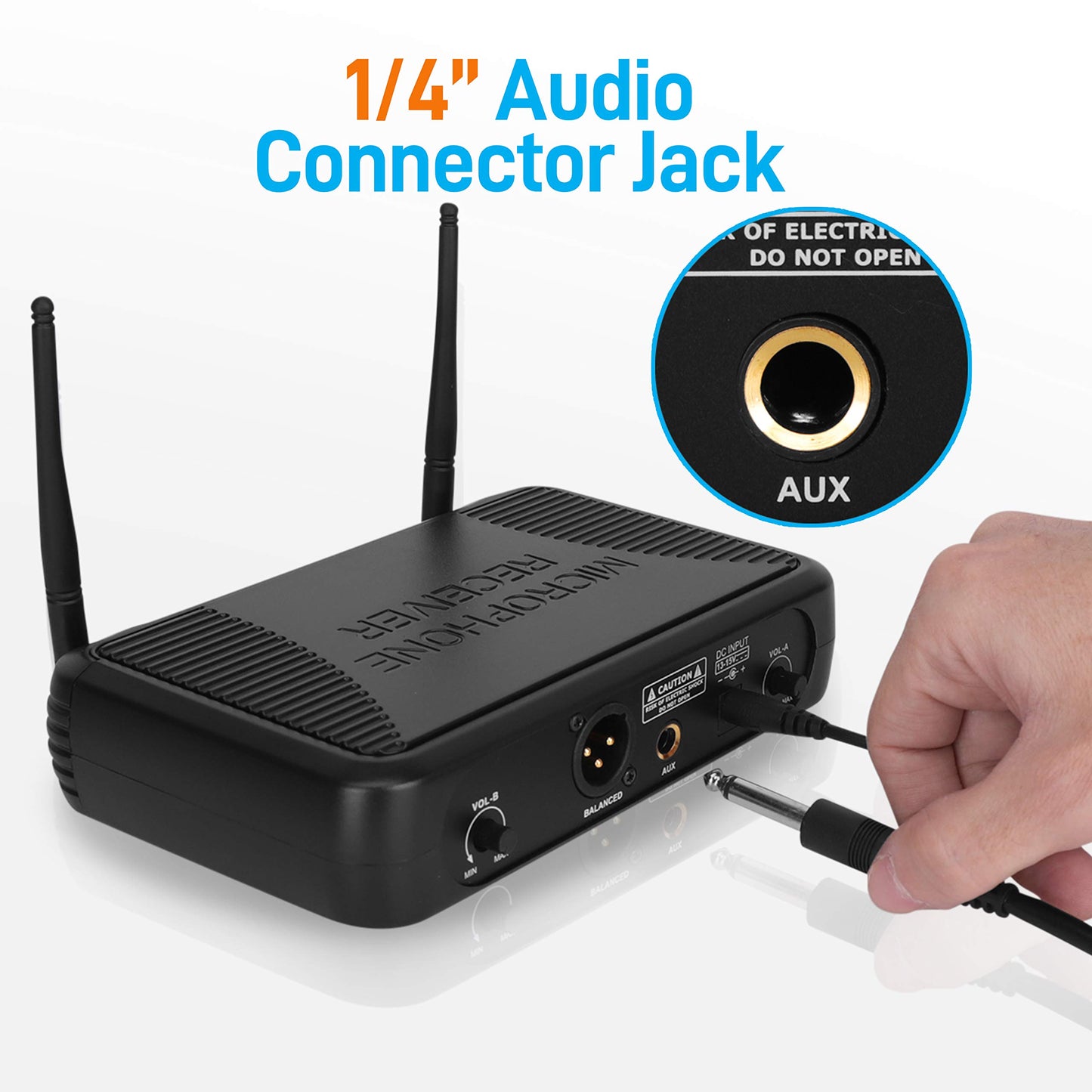 PYLE-PRO Professional Wireless Microphone System - Dual UHF Band, Wireless, Handheld, 2 MICS With 8 Selectable Frequency Channels, Independent Volume