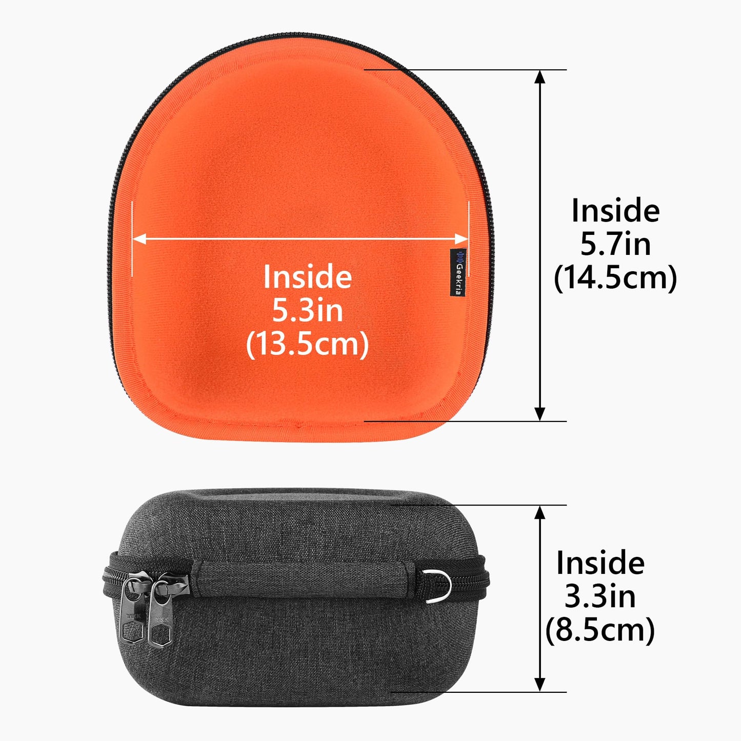 Geekria Shield Headphones Case Compatible with Marshall Major V/IV/III/II, Mid ANC and More, Replacement Hard Shell Travel Carrying Bag (Dark Grey)