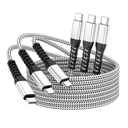 USB C to USB C Cable (3 Pack 6ft) iPhone 16/15 Charger Cord, 60W Type C Long Fast Charging Cable for Apple iPhone 16/15 Pro Max Plus/MacBook Air/Pro