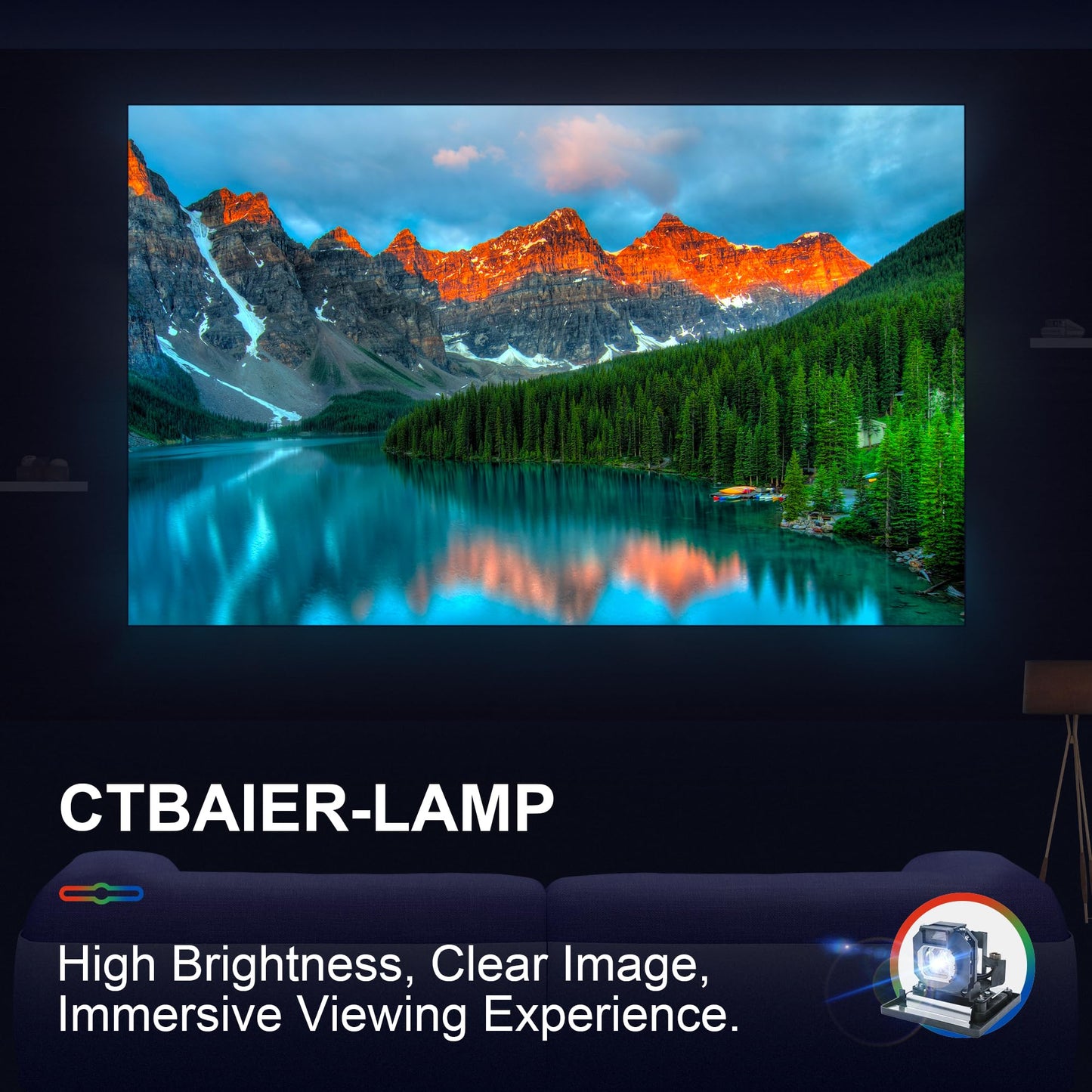 CTBAIER ET-LAE4000 Replacement Lamp Bulb with housing for Panasonic PT-AE4000/PT-AE4000U/PT-AE4000E