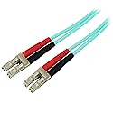 StarTech.com 2m (6ft) LC/UPC OM4 Multimode Fiber Optic Cable, 50/125, 100G, Low Insertion Loss, LSZH Fiber Jumper Cord