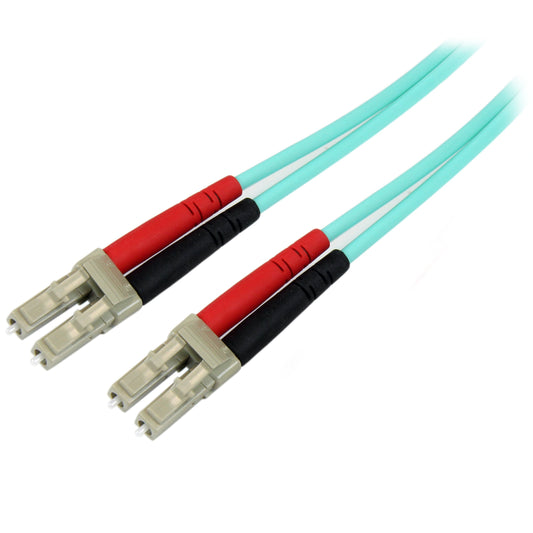 StarTech.com 1m (3ft) LC/'OM4 Multimode Fiber Optic Cable, 50/125, 100G, Low Insertion Loss, LSZH Fiber Jumper Cord