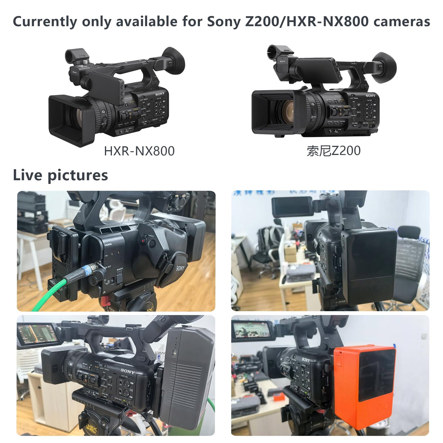 KOCACKOO Fully decoded V-Mount Battery to BP-U30 Battery Conversion Adapter for Sony PXW-Z200/HXR-NX800 Camcorders