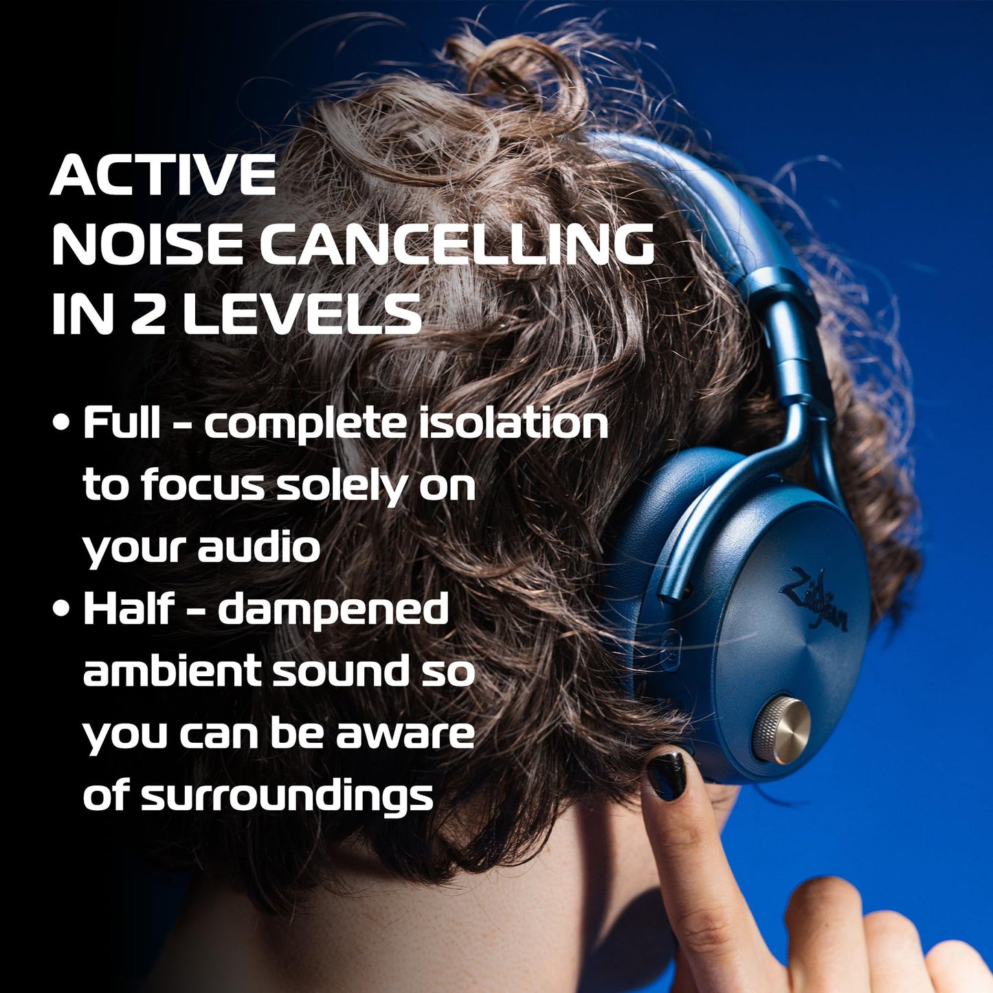 Avedis Zildjian Company ALCHEM-E Perfect Tune Over Ear Headphones, Wireless Headphones, Active Noise Cancelling with Mic, Up to 45 Hours Battery…