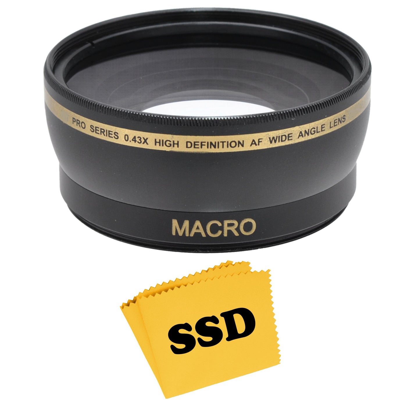 Socko 52MM 0.43X Wide Angle HD Lens with Macro for NIKON D5300 D5200 D5100 D5000 D3300 D3200 D3100 D3000 D7100 D7000 DSLR Cameras and SSD Microfiber