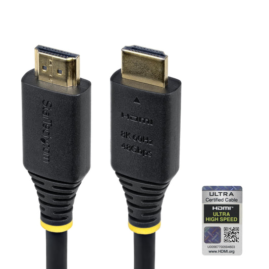 StarTech 2m (6ft) Certified Ultra High Speed HDMI Cable, 8K 60Hz/4K 120Hz, HDMI 2.1 Cord with HDR10+ / eARC, 48Gbps