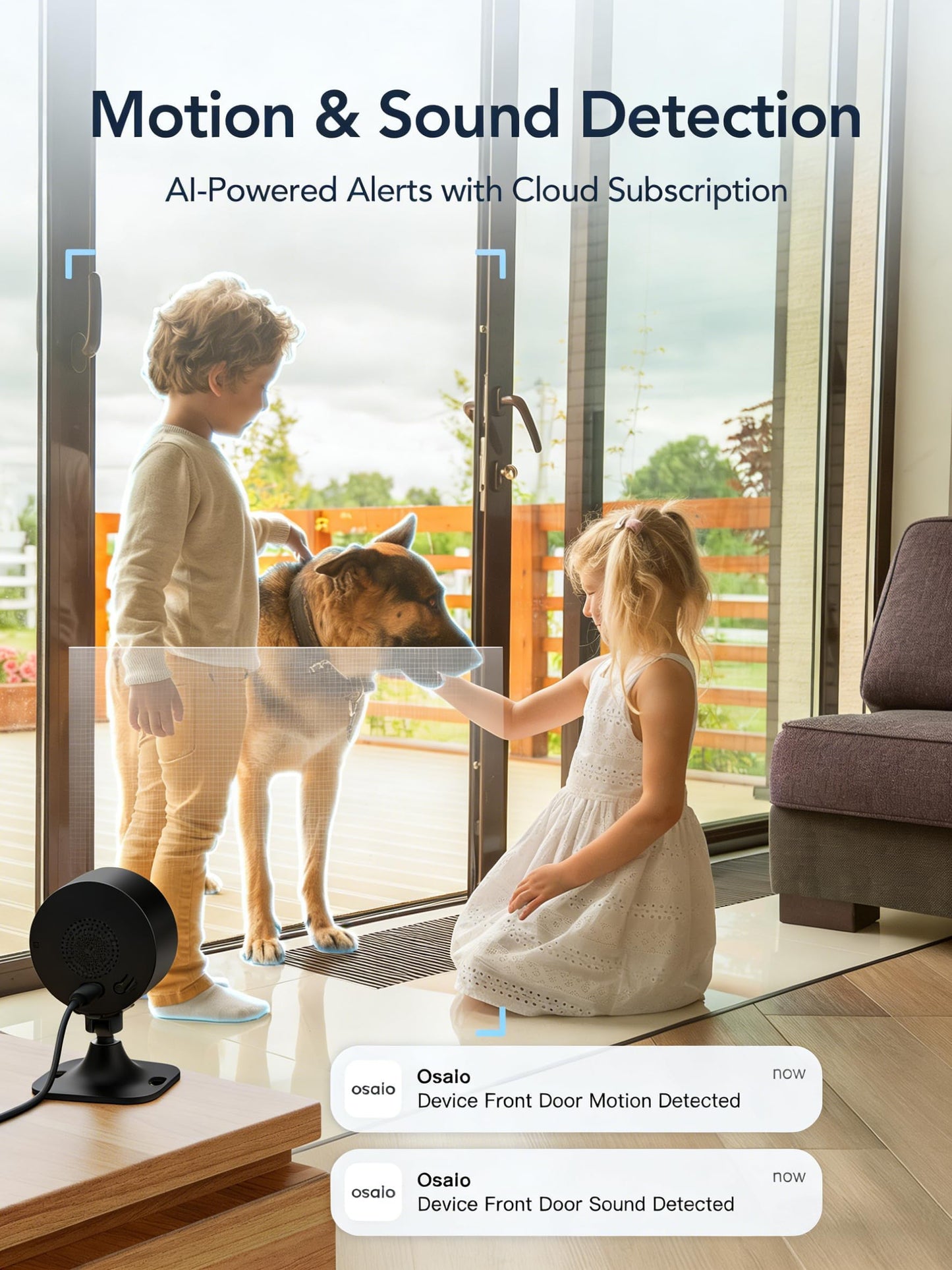 GNCC Only 2.4GHz Indoor Security Camera, 1080P Cameras for Home Security, Motion Detection, 2-Way Audio, Night Vision, Dog Camera with App, Easy