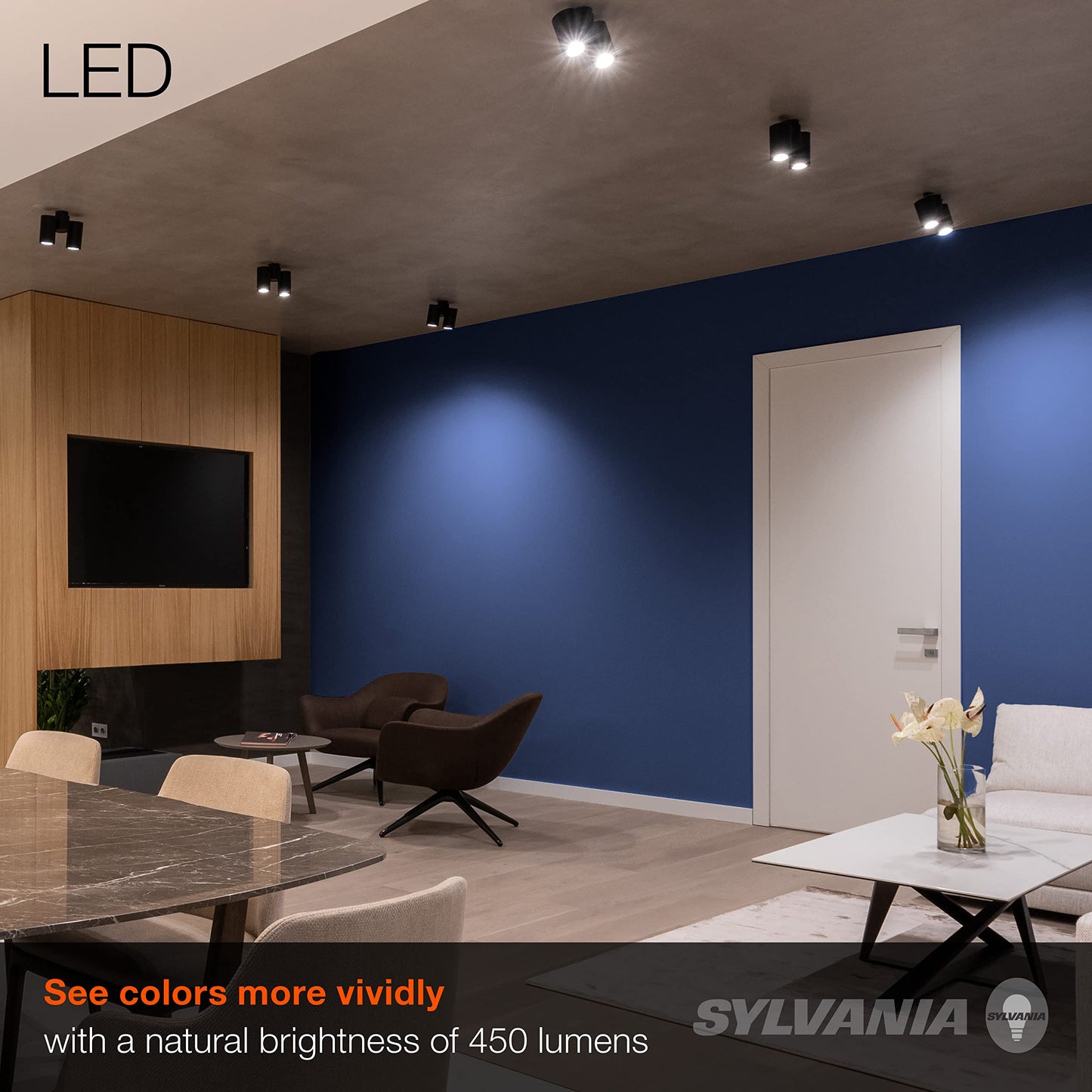 Sylvania Glass LED Flood LAMP, MR16, 6 WATTS, 3000K, 82 CRI, GU5.3 Base, 12 Volts, DIMMABLE, 1 Pack, Warm White (78240)