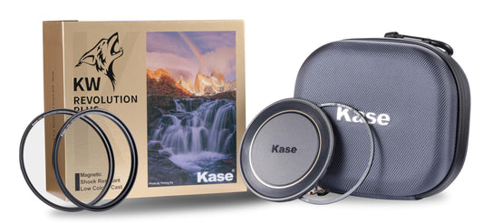 Kase Revolution Plus Entry Filter Kit Magnetic Shockproof Tempered Optical Glass w Color Coded Rings inc CPL UV Lens Cap & Case (67mm)