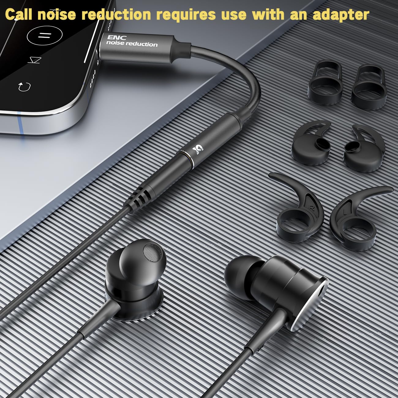 Wired Headphones Deep Bass Noise-Canceling Clear Calls,Multi-Purpose In-Ear Stereo Bass Wired Earbuds with Mic Noise Reduction Compatible with iPhone…