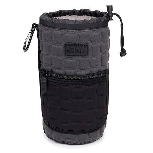 USA Gear FlexARMOR-X Large Lens Case Pouch with Deluxe Padded Neoprene Protection - Fits Camera Lenses up to 7.87" x 3.80", Drawstring Opening