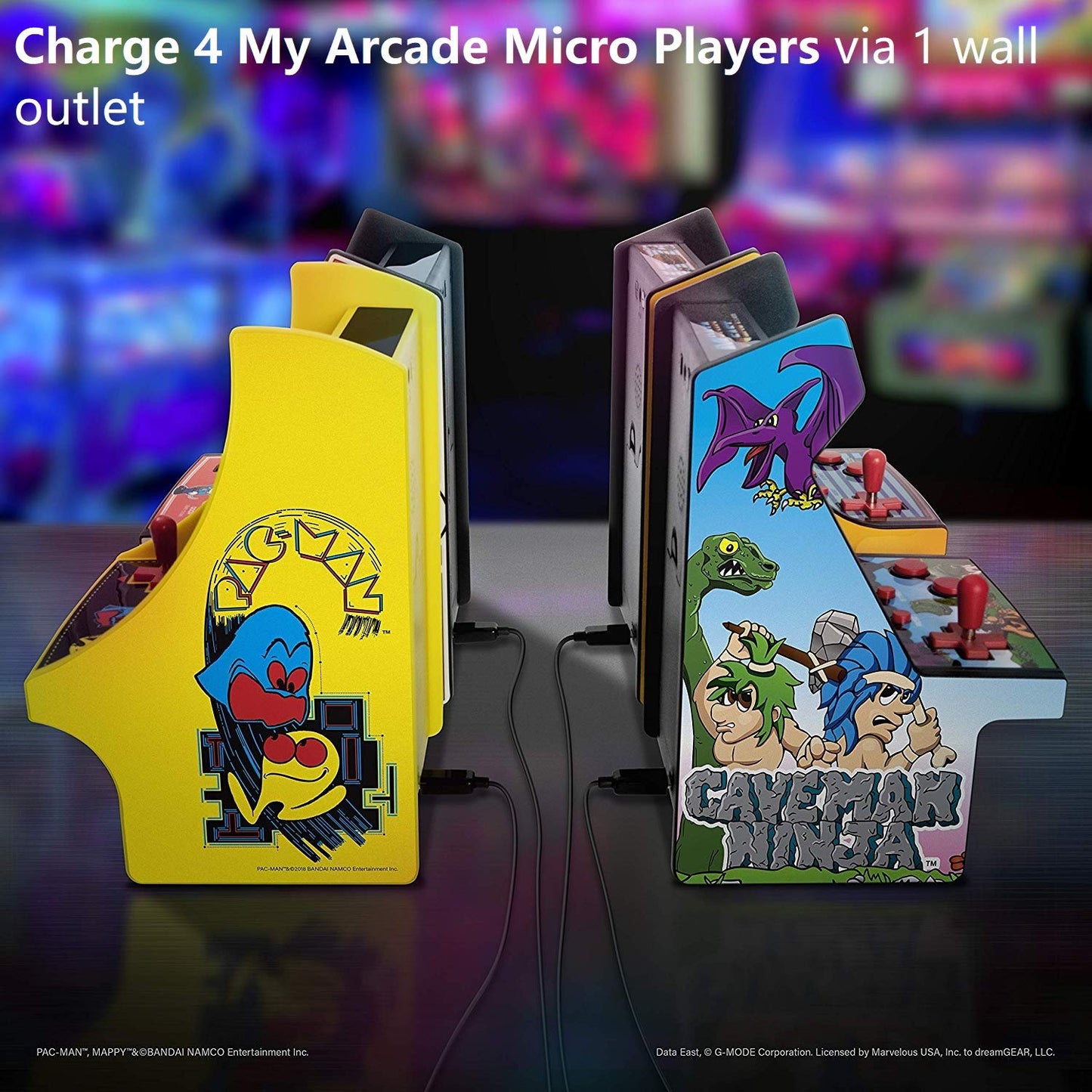 My Arcade Multi-Cable - USB Splitter Cable for Micro Player Mini Arcade Cabinets - 1 USB A to 4 Micro USB - Connects up to 4 Micro Players