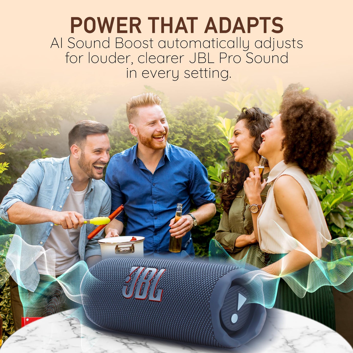 JBL Flip 7 Portable Bluetooth Speaker, IP68 Waterproof, Dustproof, Drop-Proof, PushLock System, AI Sound Boost, 16H Battery - Blue - Boomph's