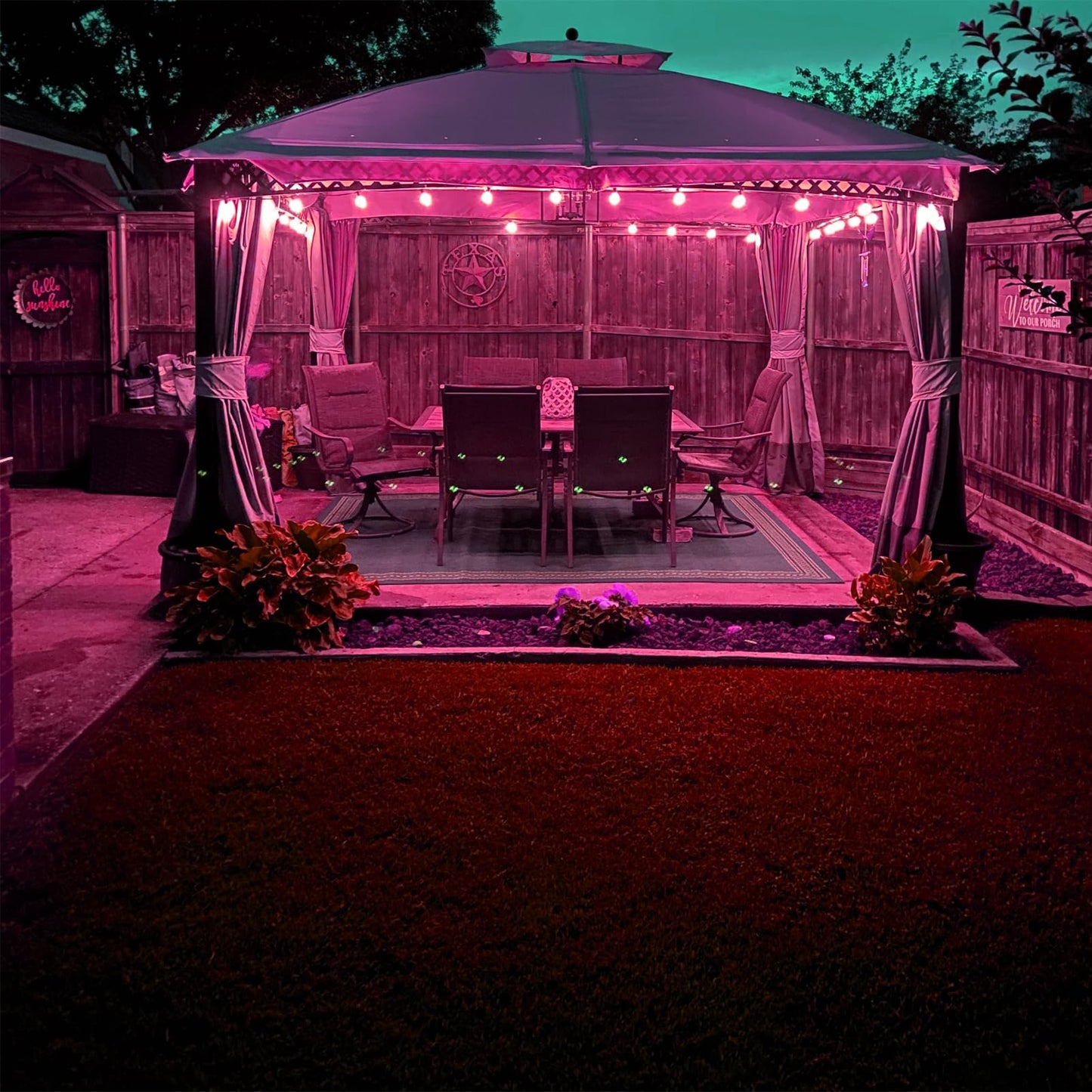 G40 Pink LED Replacement Light Bulbs - 1W LED Filament Bulb, Shatterproof Waterproof Outdoor String Lights, Decorative Globe Night Light, E12/C7