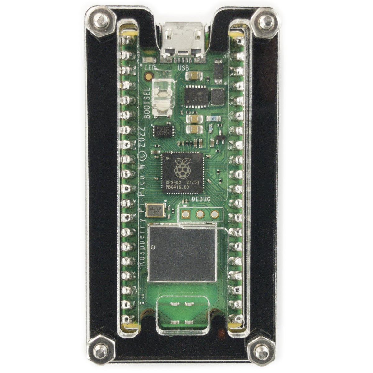 C4Labs Zebra Pico W Case - for the Raspberry Pi Pico W/Pico 2 / Pico 2W - Single Pack
