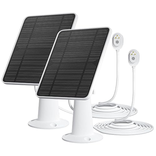Solar Panel Charger Compatible with Arlo Pro 5S/Pro 4/Pro 3/Pro 3 Floodlight/Ultra/Ultra 2 Camera, 6V 4.5W Solar Panels Charging IP65 Weatherproof w