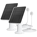 Solar Panel Charger Compatible with Arlo Pro 5S/Pro 4/Pro 3/Pro 3 Floodlight/Ultra/Ultra 2 Camera, 6V 4.5W Solar Panels Charging IP65 Weatherproof w