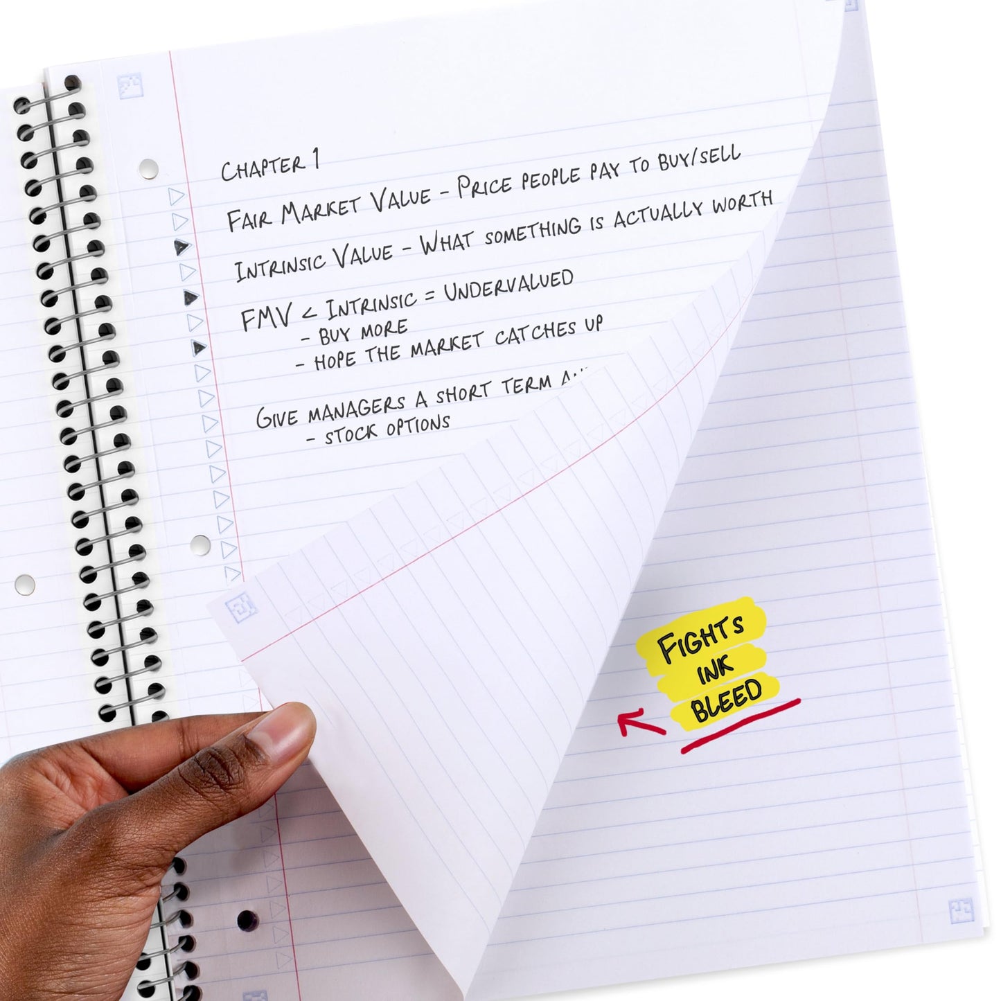 Five Star Spiral Notebook + Study App, 1 Subject, College Ruled, 8-1/2" x 11", 80 Sheets, Fights Ink Bleed, Water Resistant Covers, Organic Lines