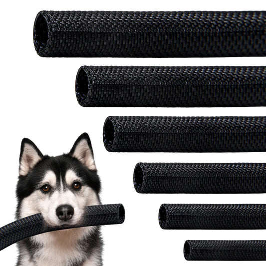Split Braided Sleeve Cable Management Wire Loom Cord Covers for High-Temperature Automotive Harness and Home Cable Management Cat Proof Cord Covers