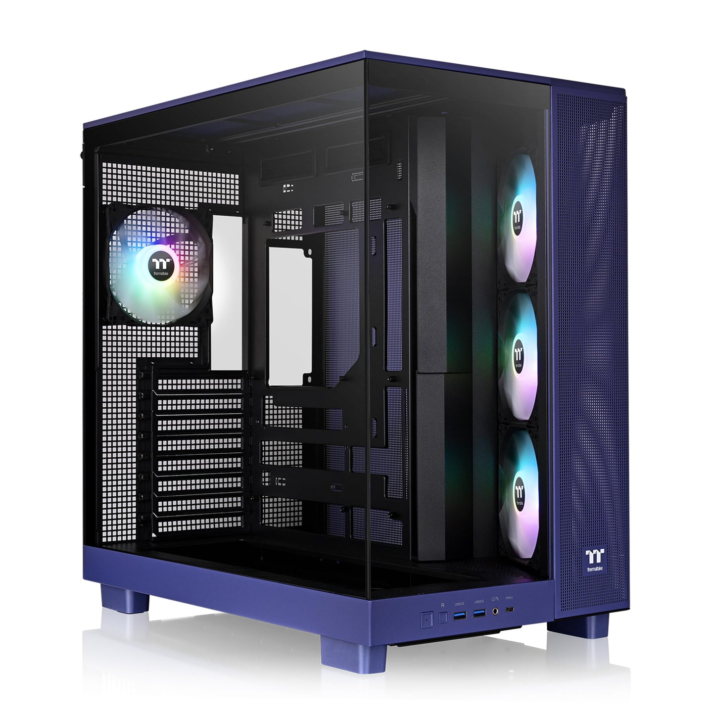 Thermaltake View 380 XL TG ARGB; 4x120mm ARGB Lite Fans Included; 360mm Radiator Support; 420mm GPU Clearance; Hidden Connector Support; Dual Chamber;