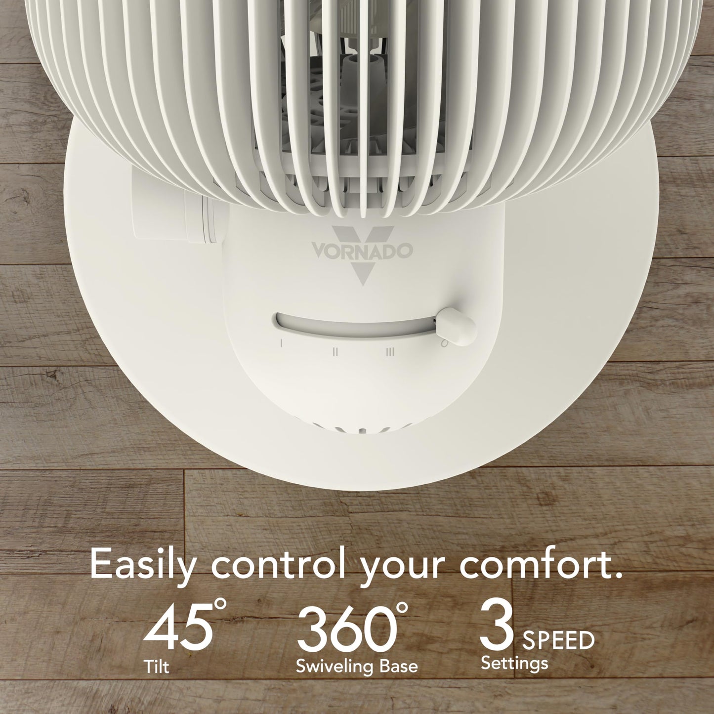Vornado REFRESH 8 Table Fan with Aromatherapy Scent Pads, Swiveling Base, Easy to Clean, 3 Speed Settings, 45-Degree Tilt, Optimized Fan Sound