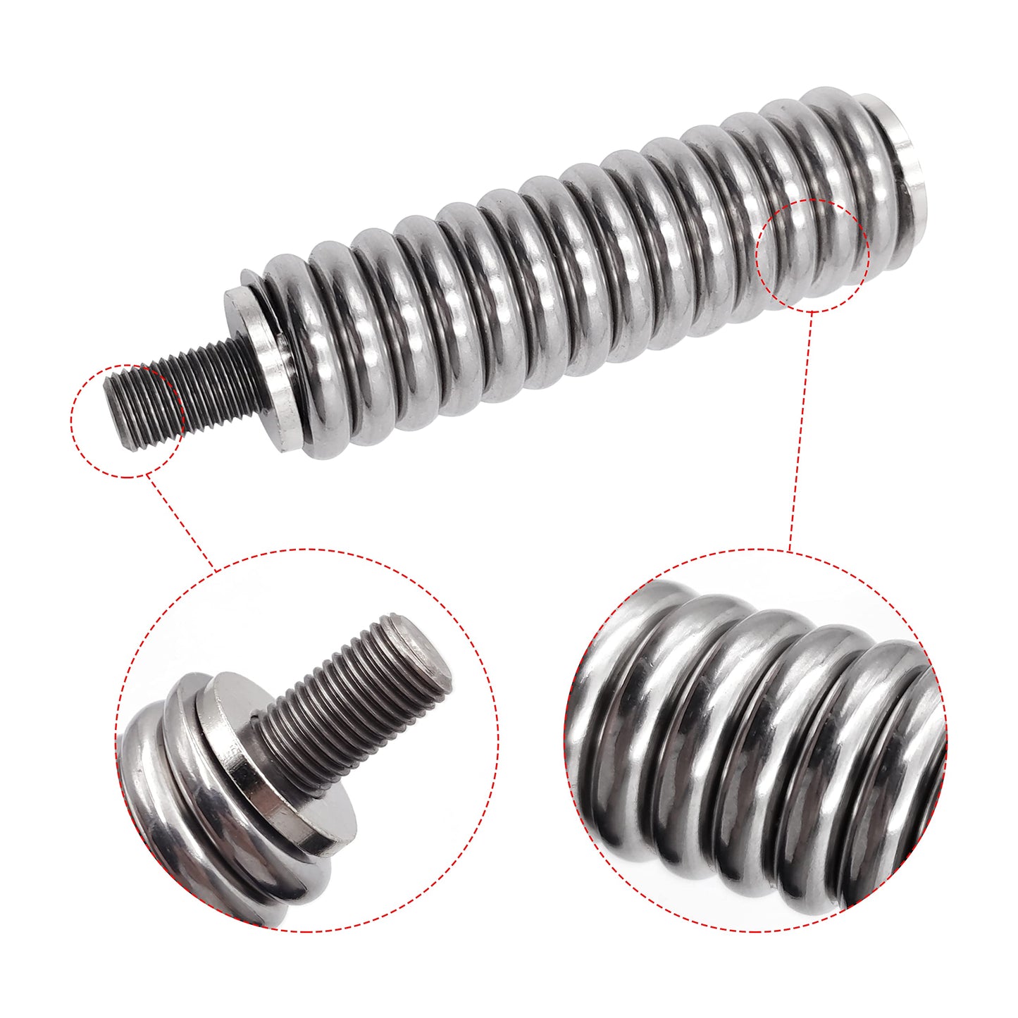 SS-3H CB Antenna Spring Mount - Heavy Duty Stainless Steel Antenna Electronics Spring to Fit for Mobile/in-Vehicle CB Radio Antenna Mount up to 60"