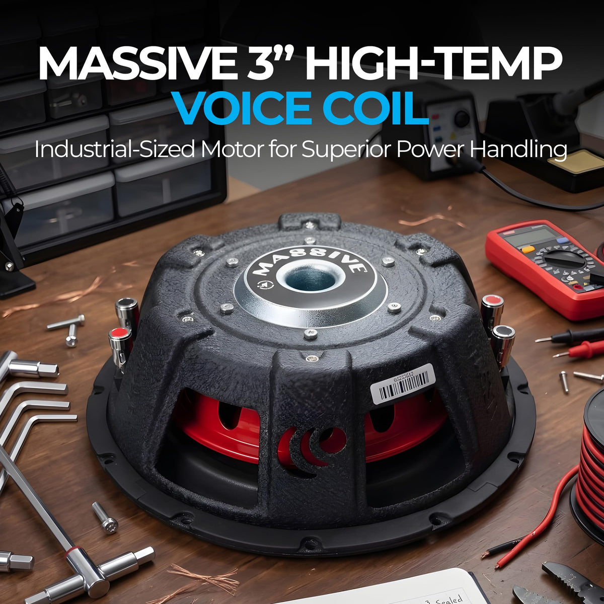 Massive Audio 12" 300W RMS Dual 4 Ohm Subwoofer