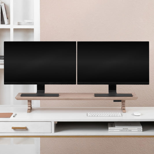 Anji Mountain Monitor Stand - Desktop Organizer & Laptop Riser, Ergonomic Monitor Riser, Space-Saving Monitor Stand for Desk, Durable Construction