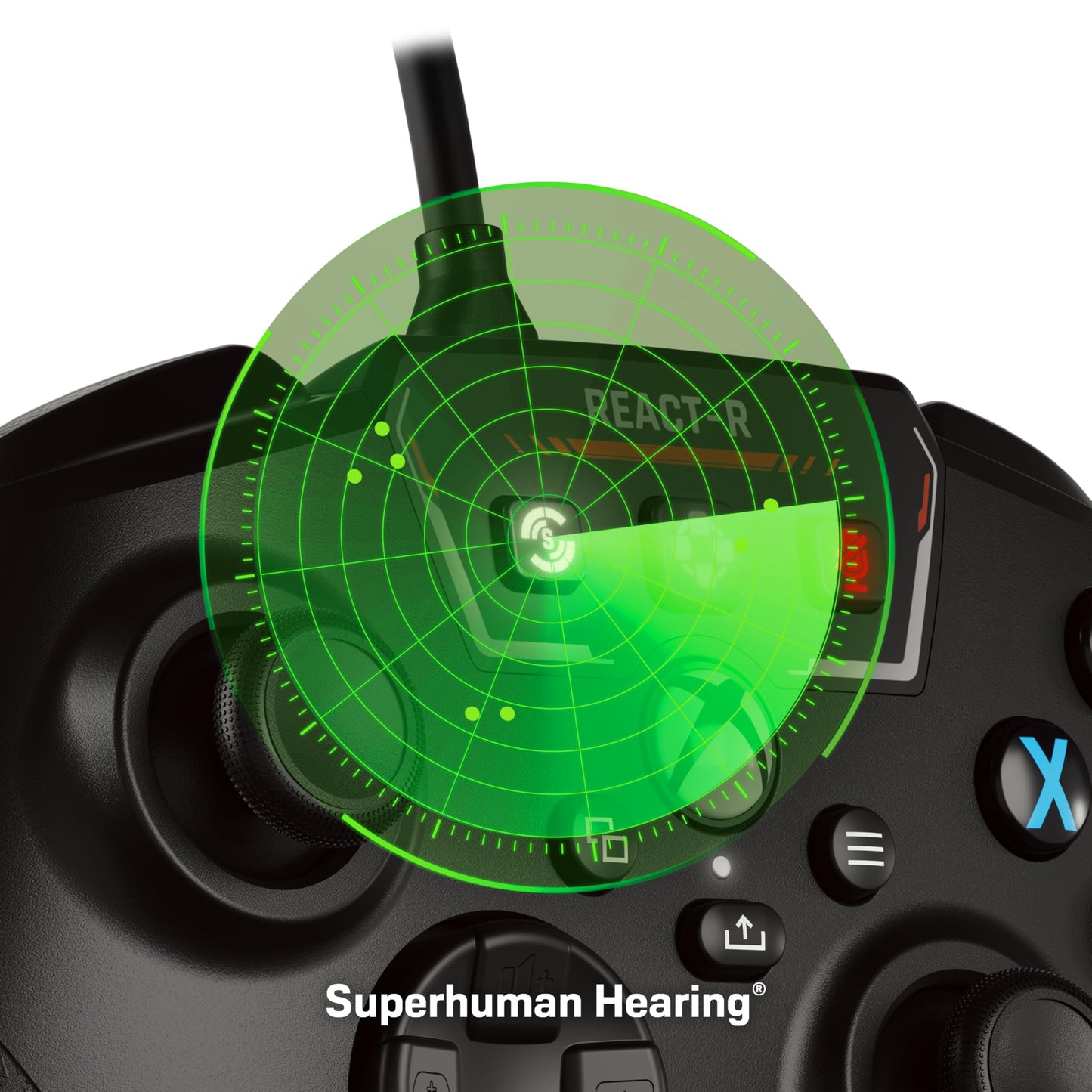 Turtle Beach REACT-R Wired Game Controller - Officially Licensed for Xbox Series X & S, Xbox One, and Windows 10|11 PC’s - Black