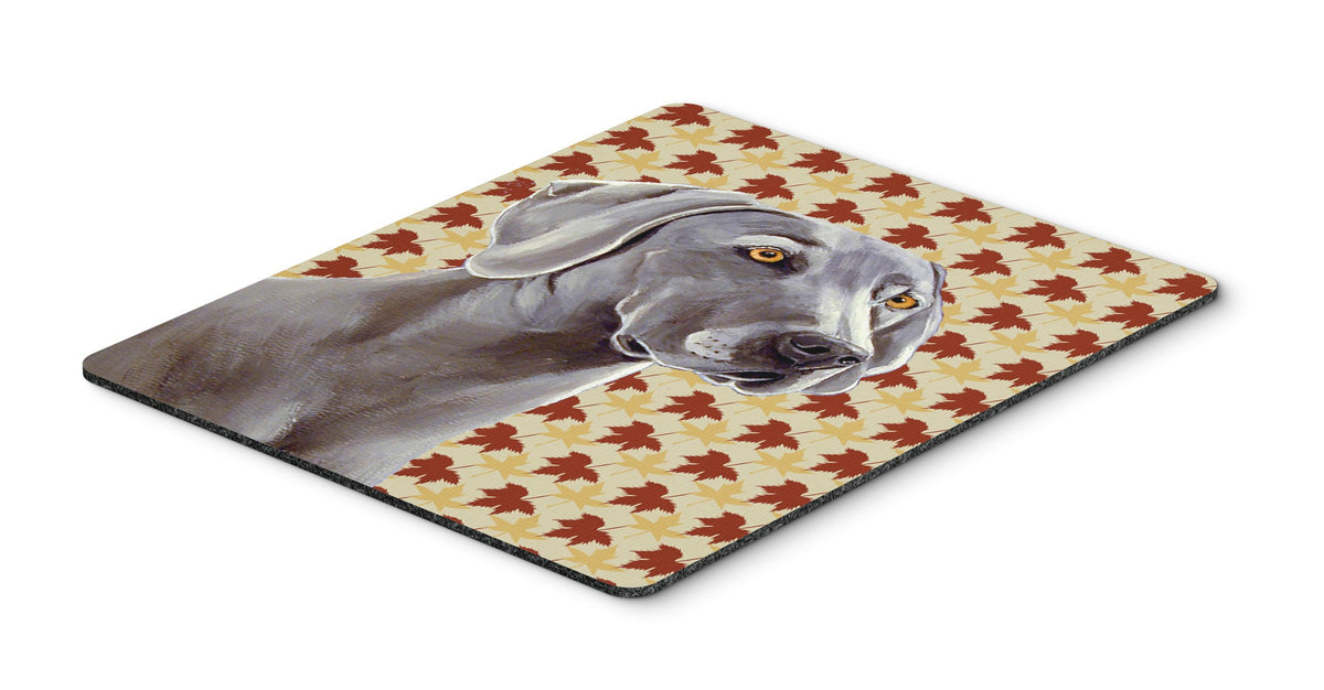 Caroline's Treasures LH9116MP Weimaraner Fall Leaves Portrait Mouse Pad, Hot Pad or Trivet for Home Office Gaming Working Computers Laptop Mouse