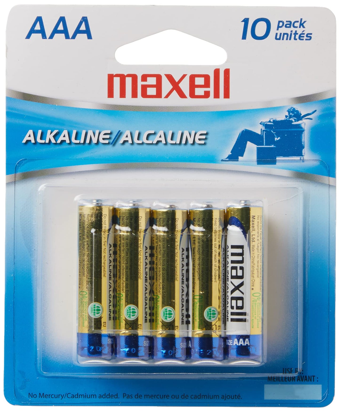 Maxell 723810 Ready-to-go Long Lasting and Reliable Alkaline Battery AAA Cell 10-Pack
