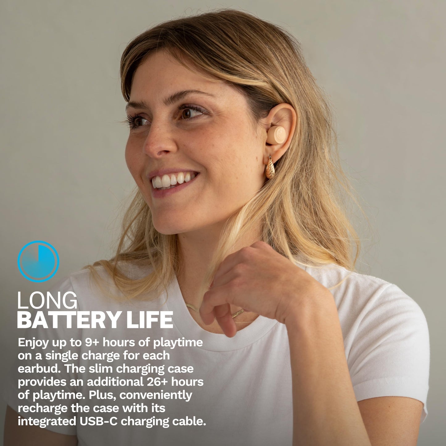 JLab Go Air Pop+ Tones True Wireless Earbuds, in Ear Headphones, Bluetooth Earphones, 35H Playtime Ear Buds, Bluetooth Earbuds with Microphone, USB-C