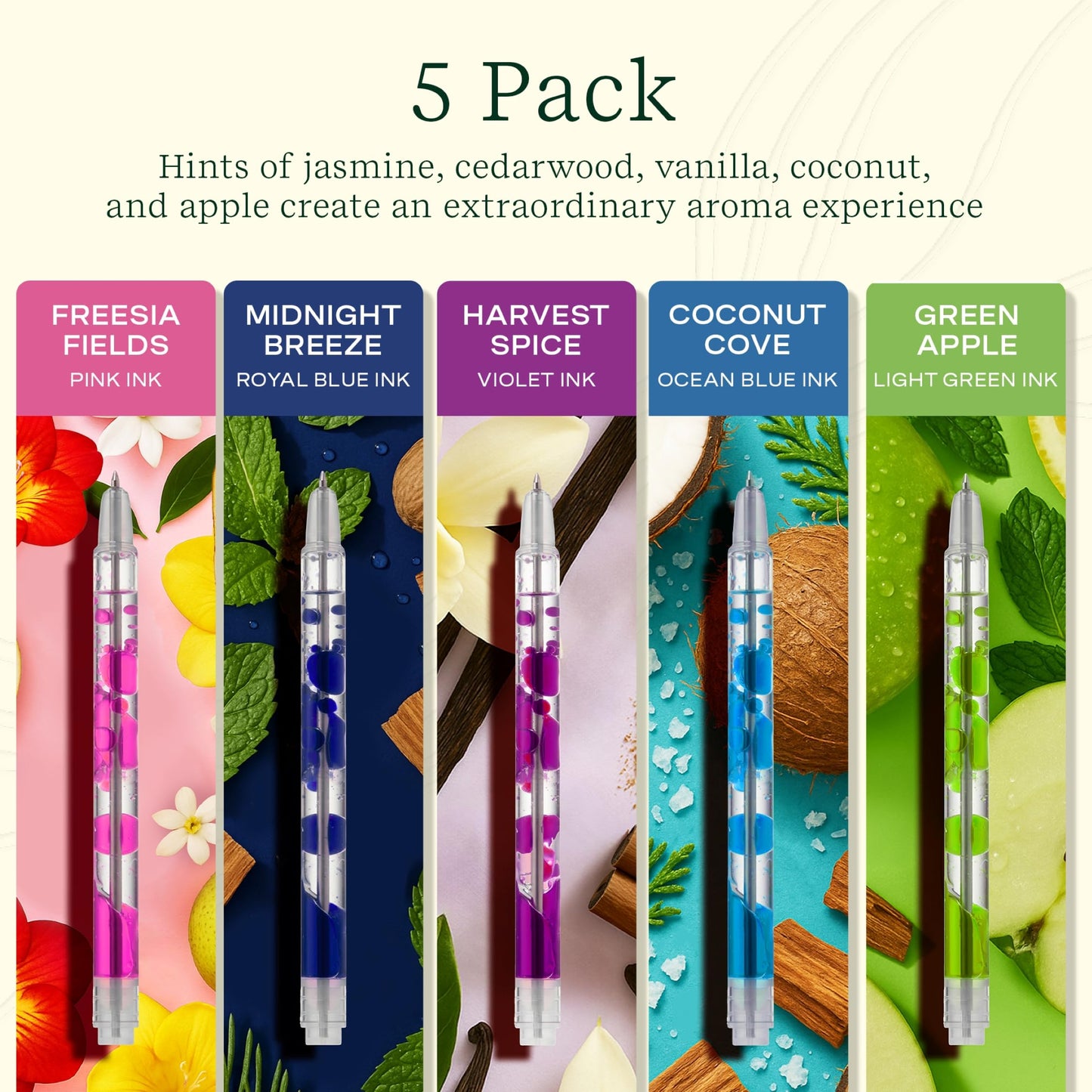 Lifelines Scented Lava Gel Pen Set, 2-Pack (Blue & Red) - 0.7mm Colored Gel Pens Infused with Scented Essential Oil Blends & Mesmerizing Lava - School