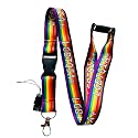 PAC SUPPLIES GLOBAL LTD Rainbow LGBTQIA + Lanyard With Detachable Buckle Clip , Mobile Phone Attachment & Safety Breakaway