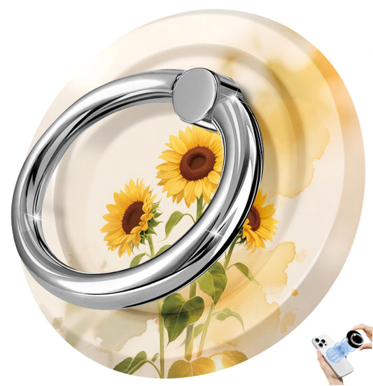ZypopZy Cute Magnetic Phone Ring Stand Compatible with MagSafe, 360° Adjustable & Removable Magnet Cellphone Grip Holder for Smartphone and Tablets