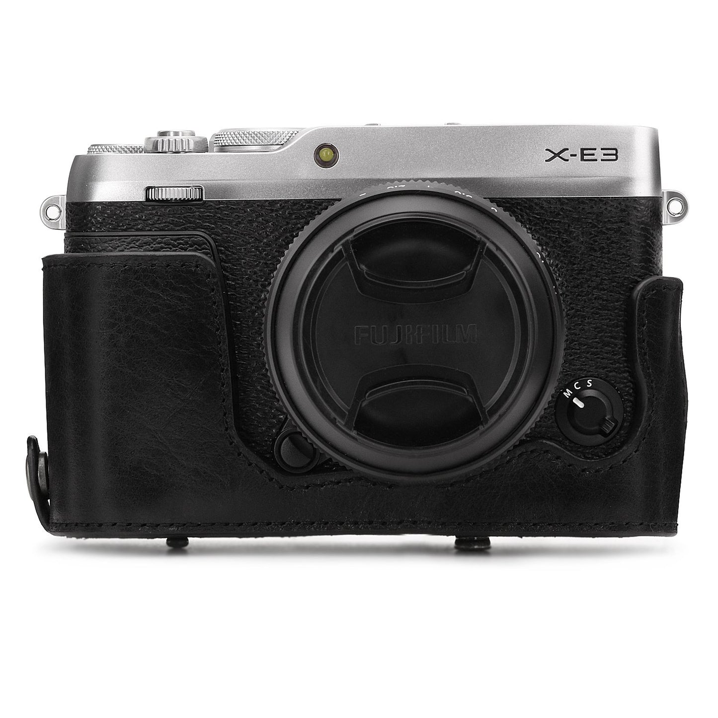 MegaGear Leather Camera Case for Fujifilm X-E3 with 23mm & 18-55mm