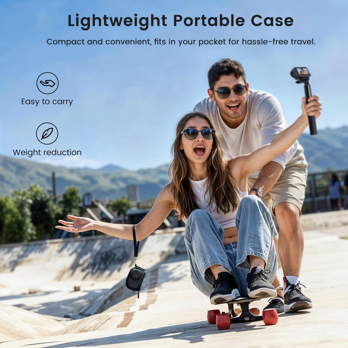 STARTRC PHOTO Mini Osmo Action 6 Case for DJI, Compact Carrying Bag for DJI Osmo Action 6 Lens Protection Outdoor Activities Vlogging Travel Case