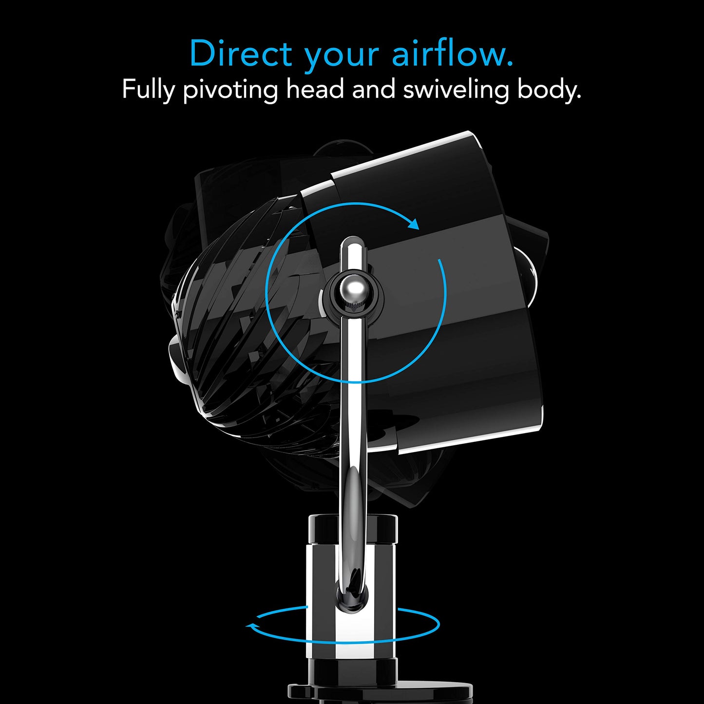 Vornado Pivot Clip Personal Air Circulator, 3-Speed, Portable Desk Fan with Multi-Surface Clip, 360-Degree Adjustable Axis, 9 in Tall, 4 in Diameter