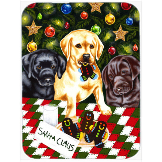 Caroline's Treasures AMB1314MP Santa's Helpers in Christmas Stockings Labrador Mouse Pad, Hot Pad or Trivet for Home Office Gaming Working Computers