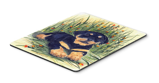 Caroline's Treasures SS8107MP Rottweiler Mouse Pad, Hot Pad or Trivet for Home Office Gaming Working Computers Laptop Mouse Mat,Washable Large