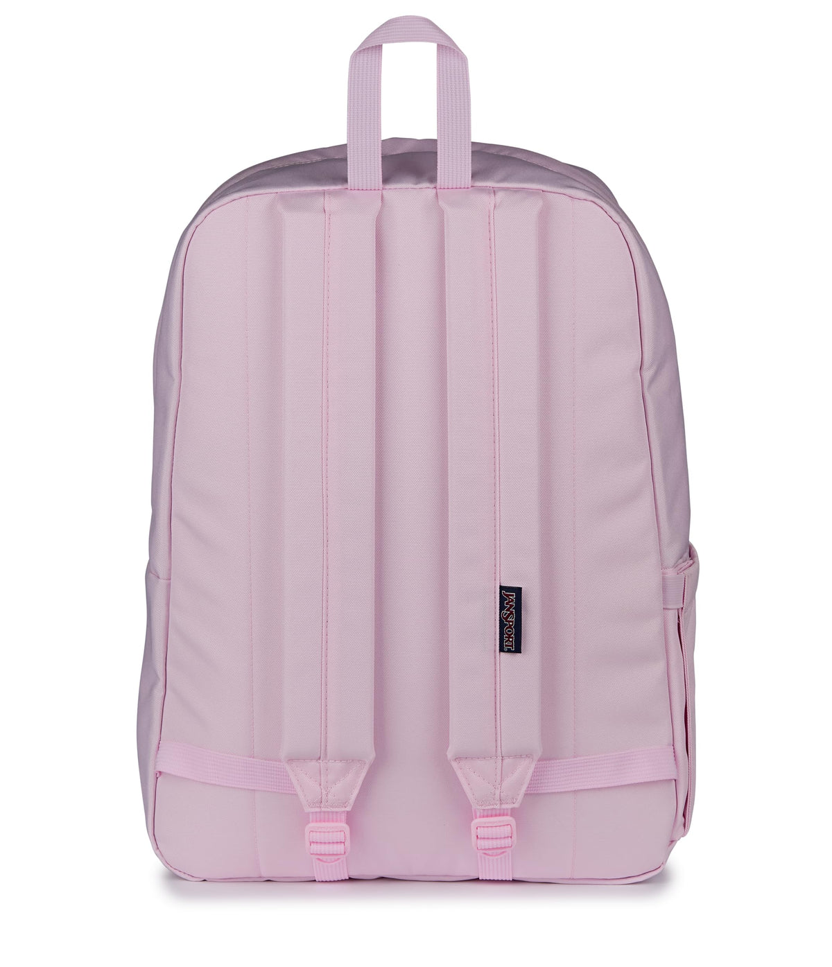 JanSport Superbreak Plus FX Backpack - Work, Travel, or Laptop Bag with Water Bottle Pocket - Pink Ice Cherry Emb