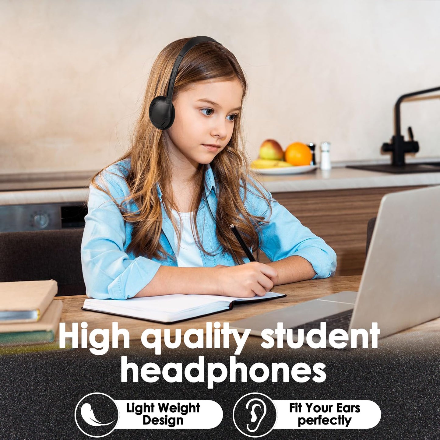 TJZXGUI Headphones Bulk for Classroom School Students 20 Pack Class Set Headphones for School Students Teenagers Boys Girls 3.5mm Jack (Black)