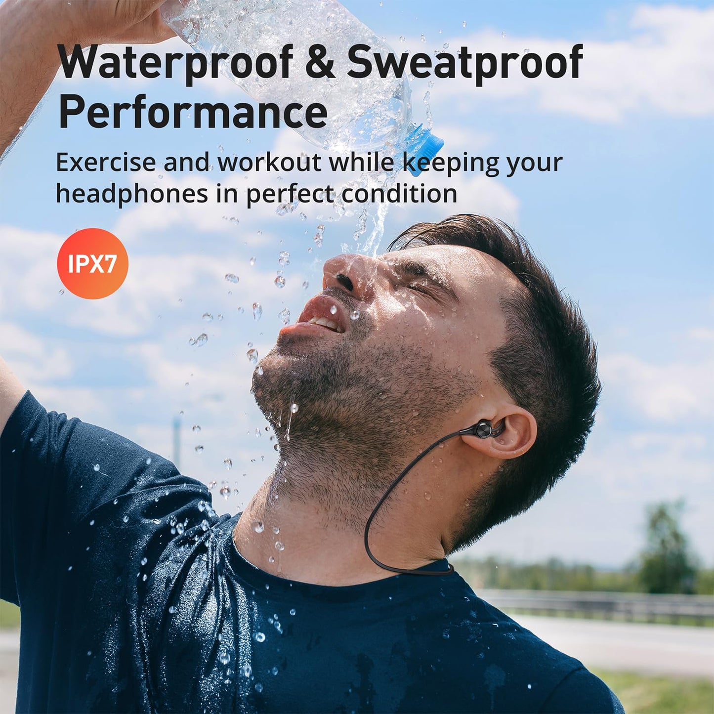 SWIPESMITH Wireless Headphones, Bluetooth 5.2 Stereo aptX Wireless Earbuds Bass Bluetooth Earbuds Bulit-in Mic with 16H Playtime, Magnetic, IPX7…