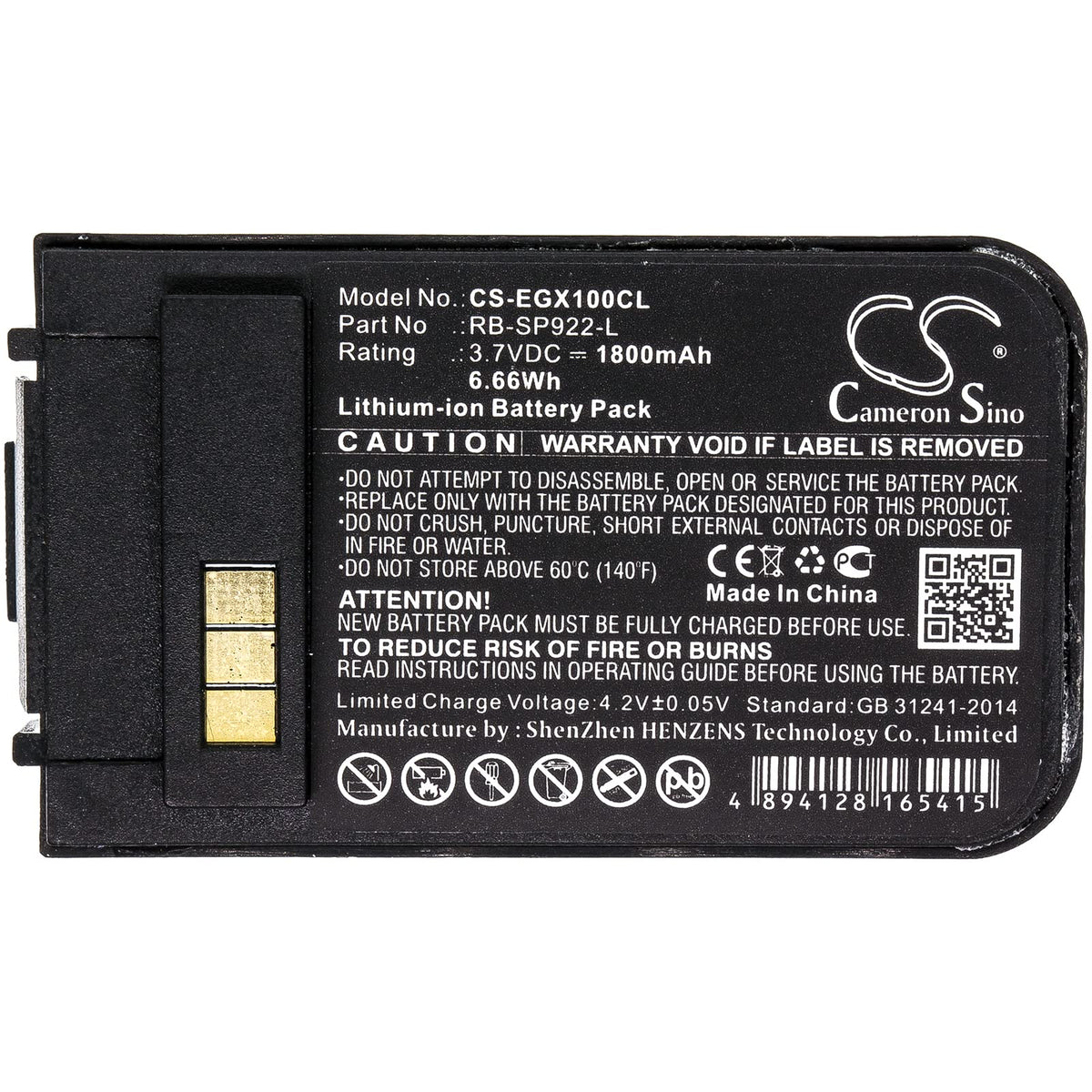 Cameron Sino New Battery for EnGenius DuraFon 1x, DuraFon 4X, DuraFon Pro, Durawalkie, SN902, SN-902, SN-902H, SP922, SP-922 Pro, SP9228 Part