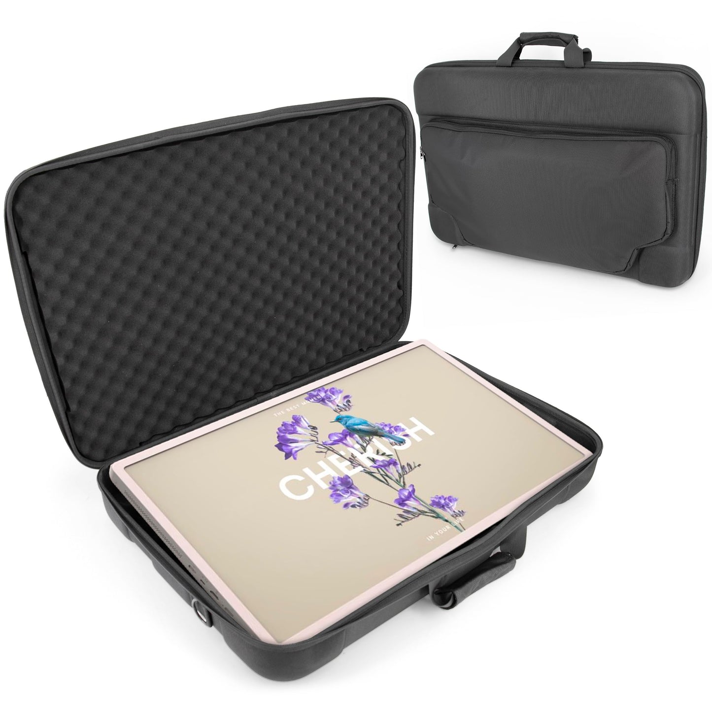 CASEMATIX Protective Carrying Case Compatible with LG StanbyME 2 27-Inch Portable Touchscreen Monitor - Travel Case with Strap and Padded Foam