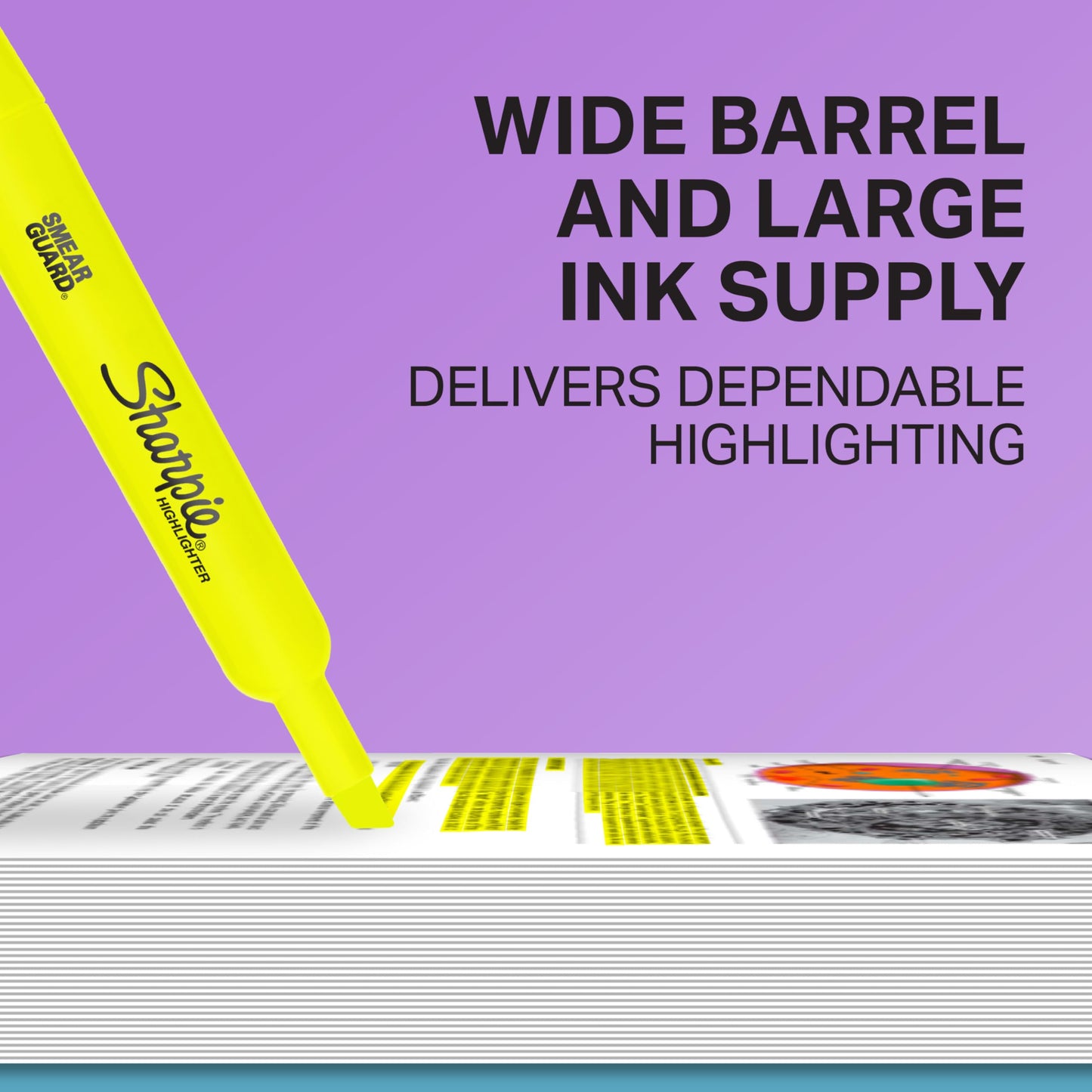 Sharpie 25162PP Accent Tank-Style Highlighter, Fluorescent Yellow, 2-Pack